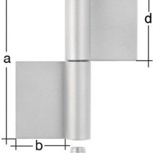 Konstruktionsband Typ K04 2-tlg.zAnschweißen EdelstahlRundkopf 120/30/9/60mm GAH