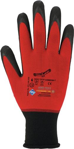 Handschuhe Condor Gr.9 rot/schwarz EN 388 EN 407 PSA II ASATEX - VPE: 12