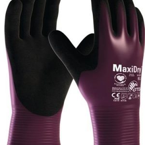 Chemiehandschuh MaxiDry® 56-426 Gr.8 lila/schwarz EN 388 PSA III ATG - VPE: 12