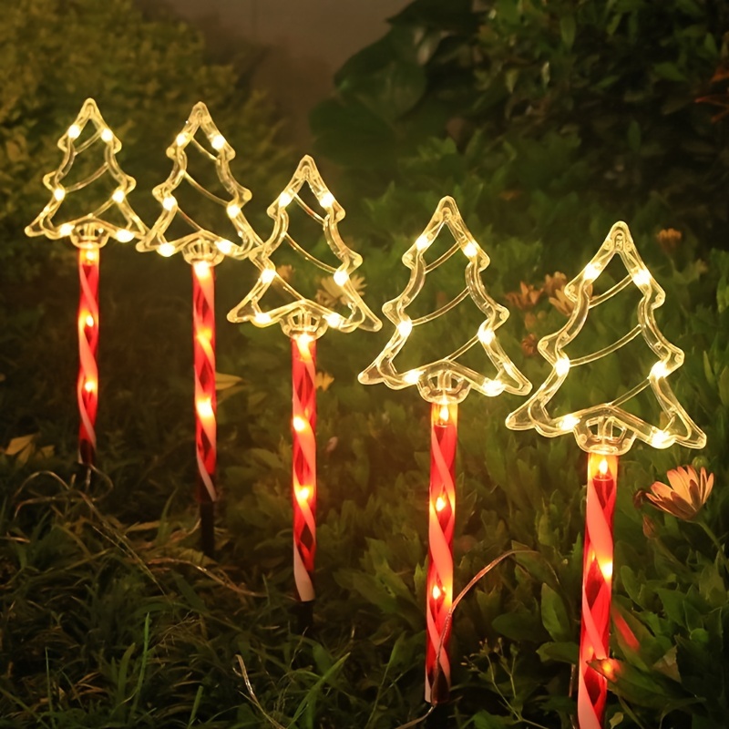 Solar-Powered 5-in-1 Christmas Tree Lawn Lights - Easy Install, Outdoor Garden & Patio Decor – Bild 8