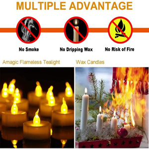 LED Candles 48/24/12 Pack Battery Operated Candles Batteries Lights Candles to Create Warm Ambiance Naturally Flickering Bright – Bild 9