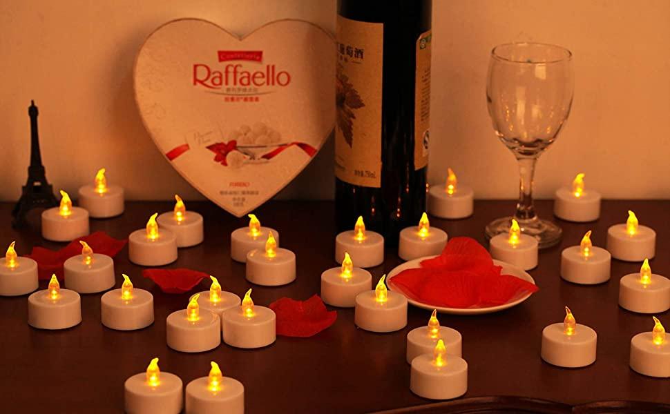 LED Candles 48/24/12 Pack Battery Operated Candles Batteries Lights Candles to Create Warm Ambiance Naturally Flickering Bright – Bild 12