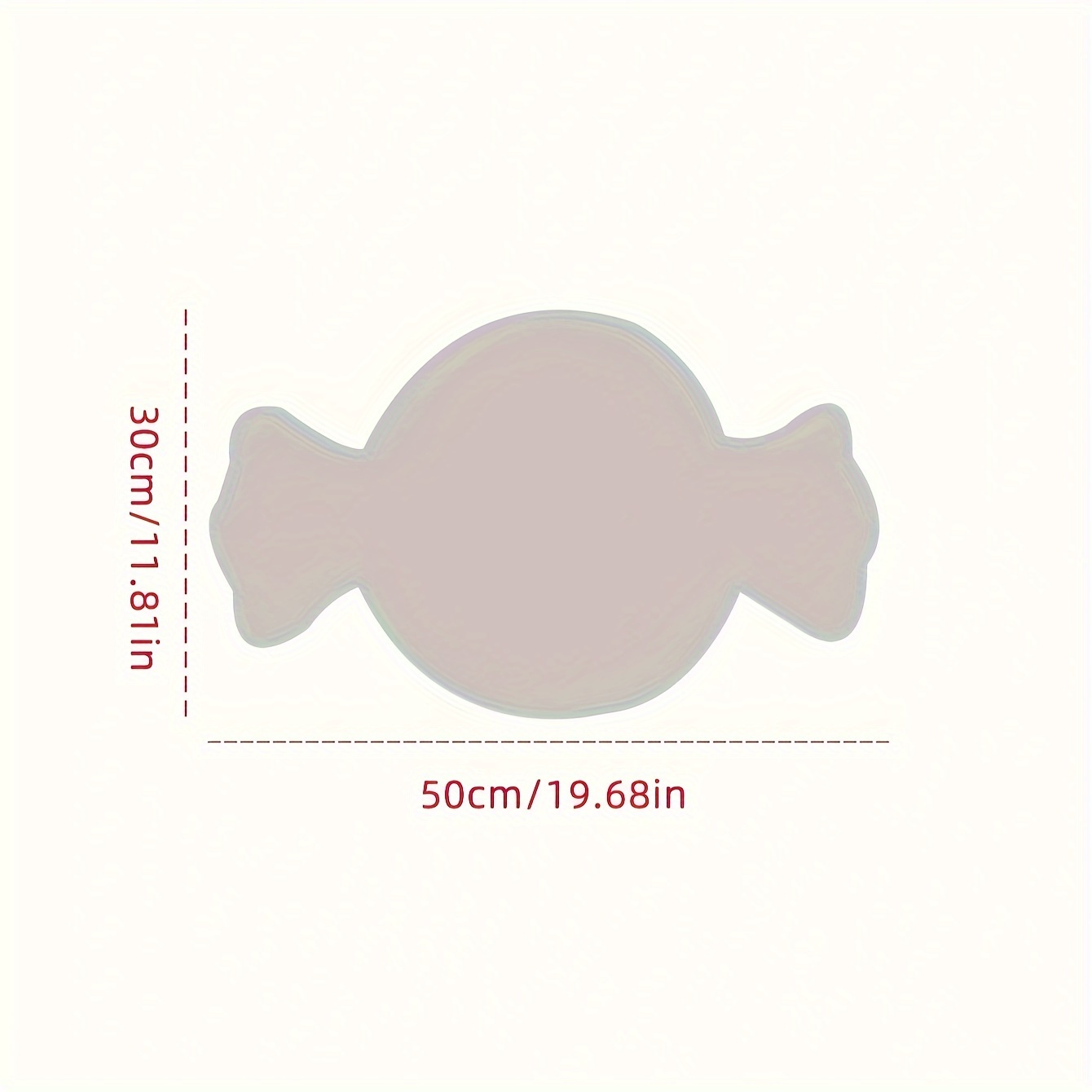 Classic Stripe Pattern Christmas Festive Candy-Shaped Embroidered Velour Throw Pillow - Hand Washable, Woven Polyester Fabric, No Print, for Living Room, Bedroom, Garden, Party Decor (Single Pack) – Bild 4