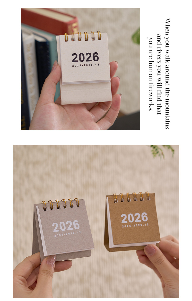 2026 Desk Calendar Kawaii Mini Calendar Books To Do List Daily Monthly Yearly Planner Time Manegement Desk Decorations تقاويم – Bild 21
