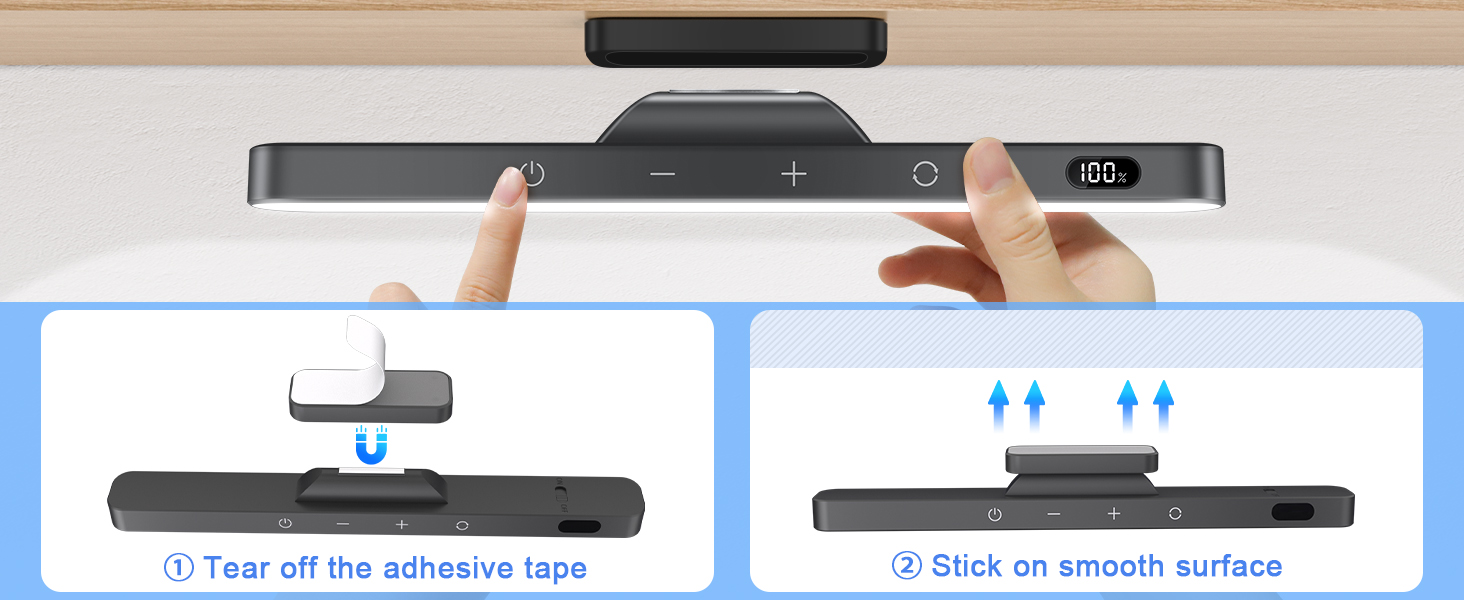 WILLED 5W Dimmable Mirror Lights 3 Colors Adjustable Makeup Light with 120 LED 2500mAh Rechargeable Under Cabinet Led Lights – Bild 13