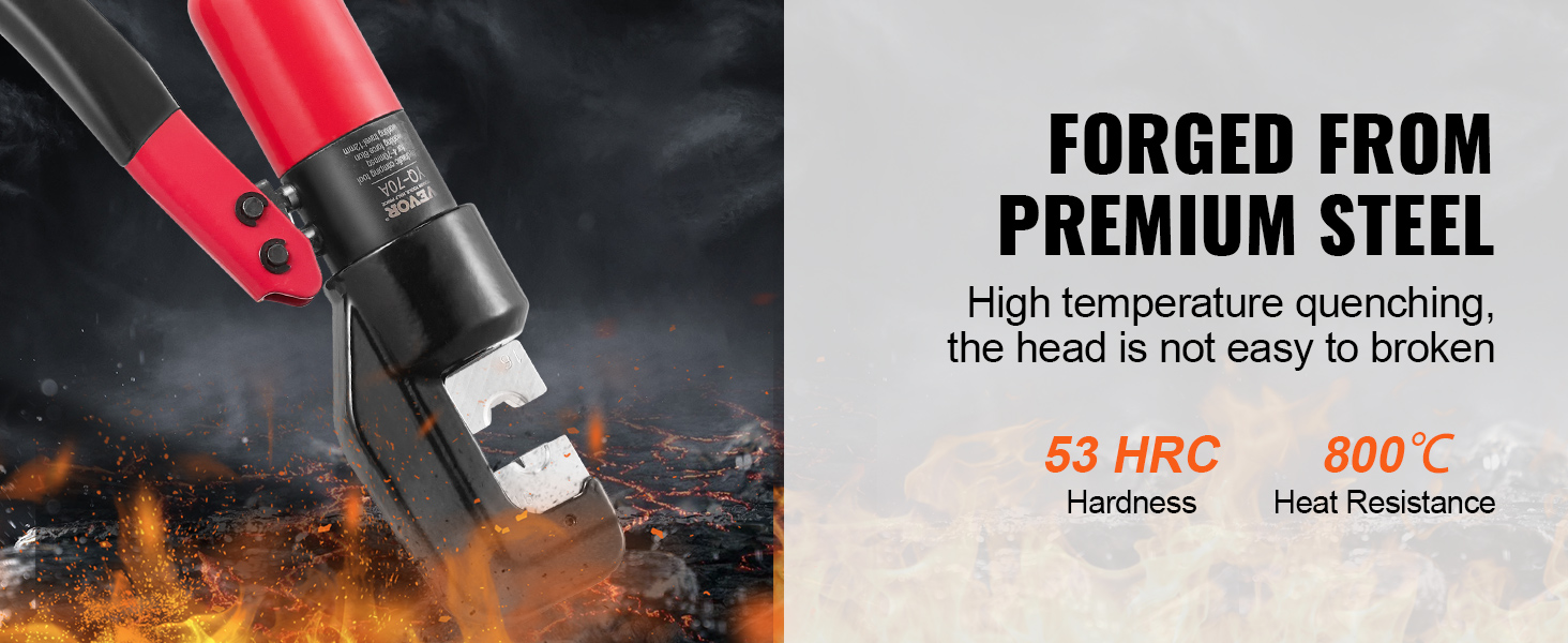 SucceBuy AWG12-2/0 Crimping Tool Copper And Aluminum Terminal Battery Lug Hydraulic Crimper,with a Cutting Pliers, Gloves – Bild 10