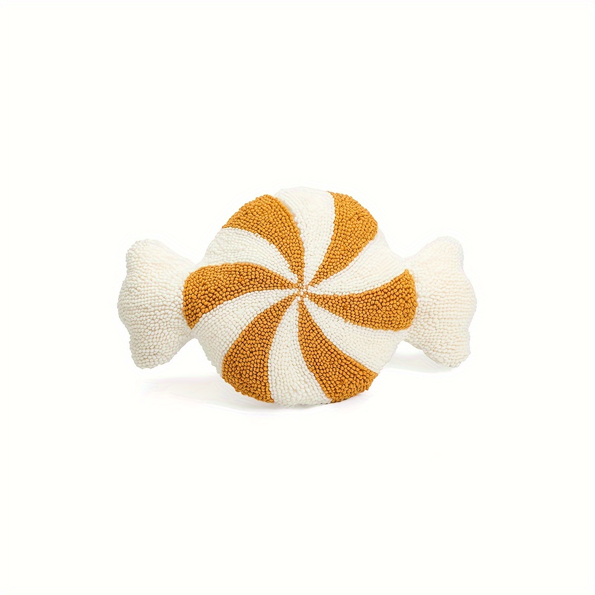 Classic Stripe Pattern Christmas Festive Candy-Shaped Embroidered Velour Throw Pillow - Hand Washable, Woven Polyester Fabric, No Print, for Living Room, Bedroom, Garden, Party Decor (Single Pack) – Bild 3