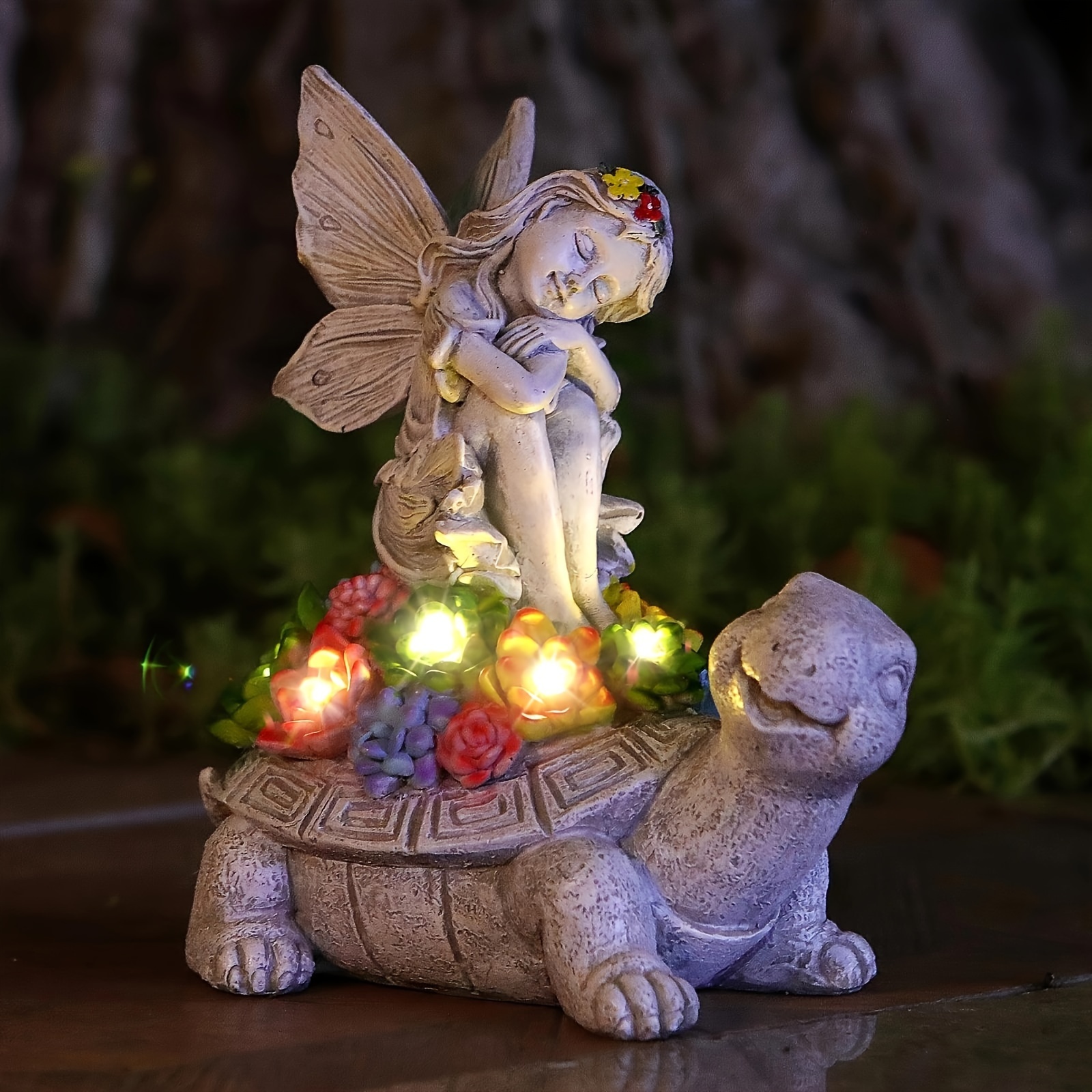 1pc SOLAR ANGEL STATUE OUTDOOR DECORATION - resin material lawn ornament for garden, deck, patio, lawn and pathway - Ideal Garden Gifts – Bild 9