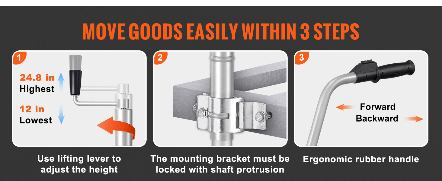 SucceBuy5000lbs Electric Trailer Dolly 12V Trailer Jockey Wheel with 22 ft/min Speed & Adjustable Height for Moving Caravan – Bild 17