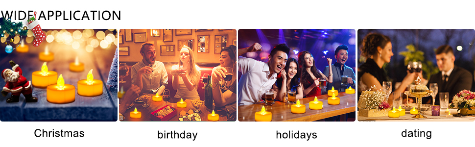 LED Candles 48/24/12 Pack Battery Operated Candles Batteries Lights Candles to Create Warm Ambiance Naturally Flickering Bright – Bild 7